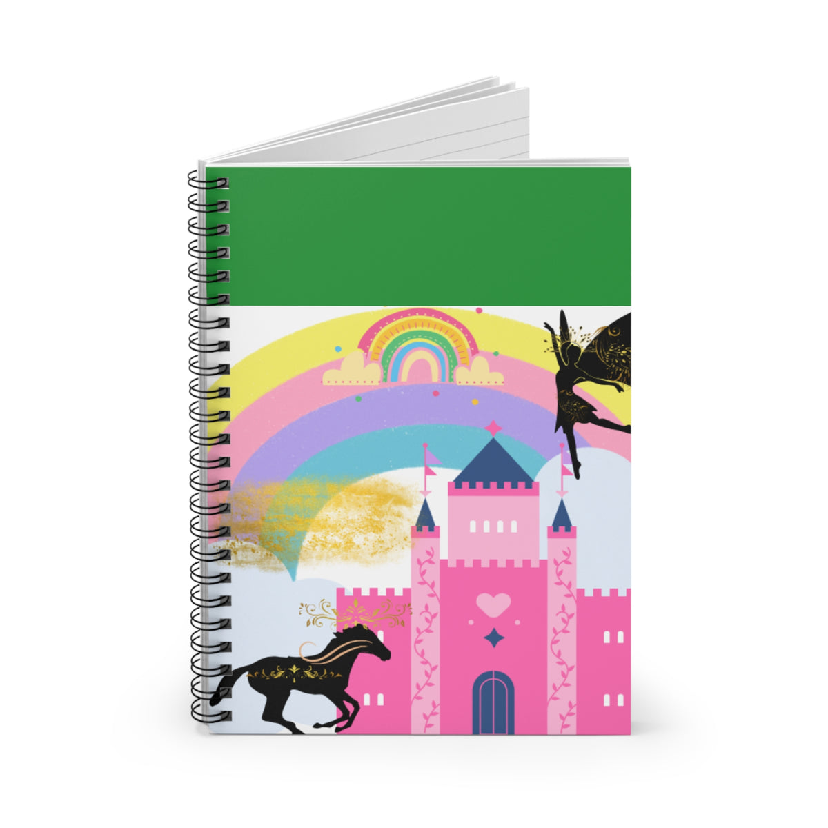 Fairytale Castle Rainbow Spiral Notebook