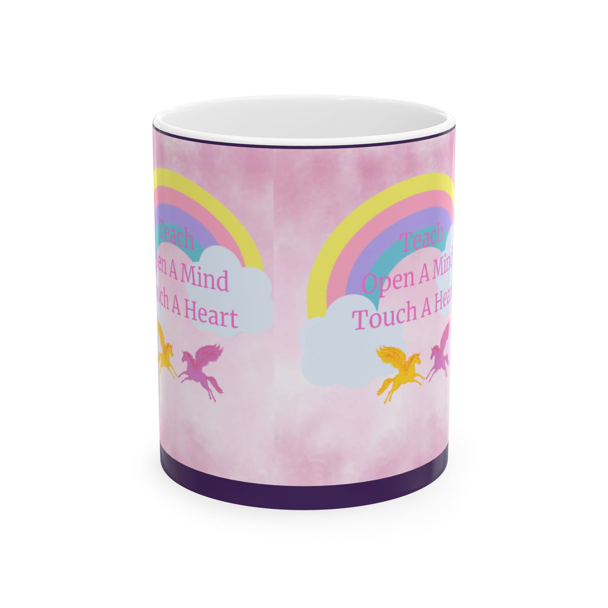 Ceramic Mug with Rainbow Fairy Affirmation Design