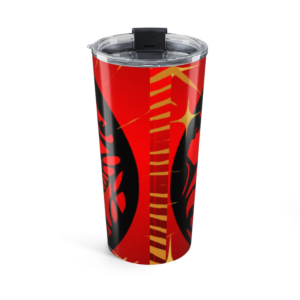 20oz Red Japanese-Inspired Geometric Tumbler