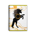 Mystical Black Unicorn Ruled Spiral Notebook