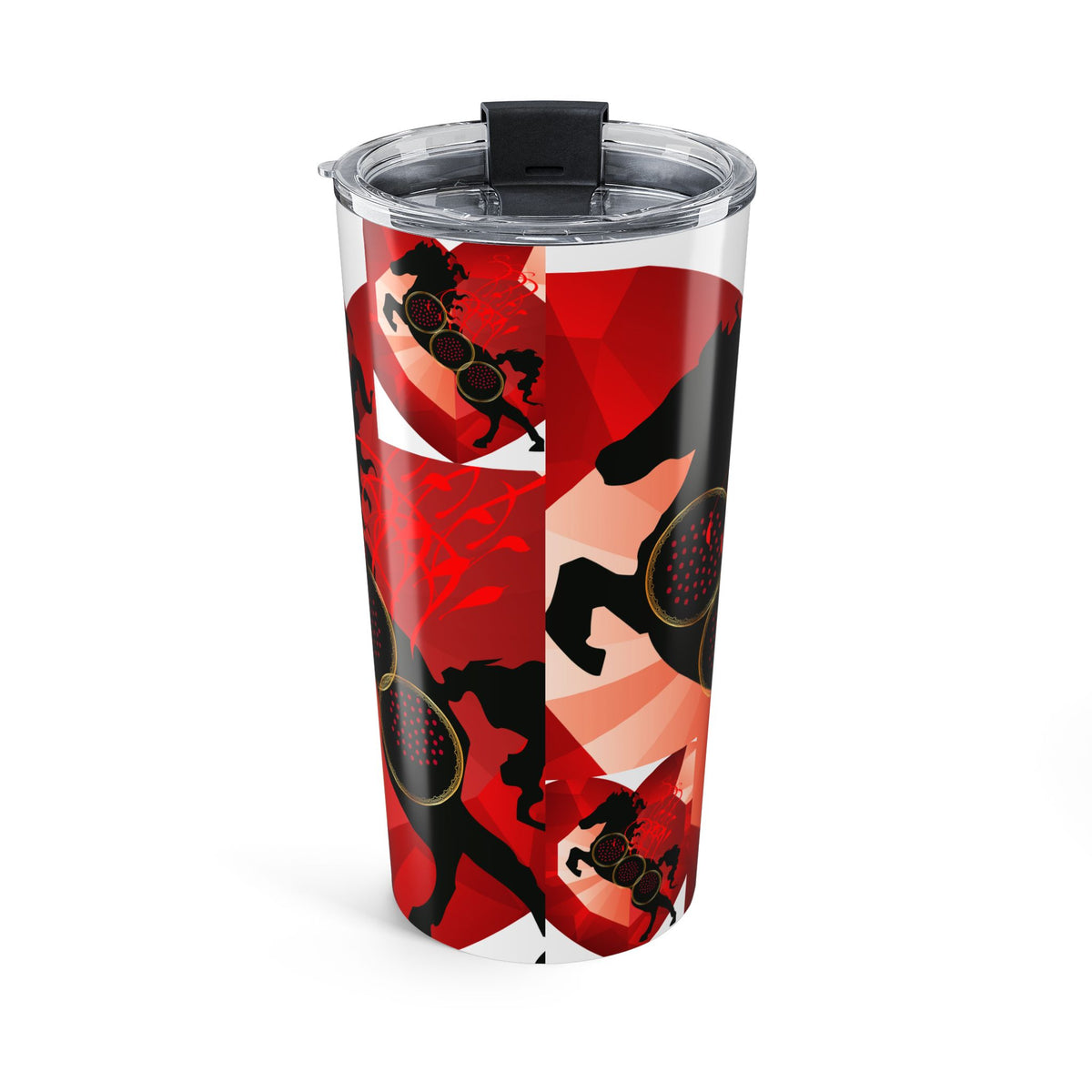 20oz Red Black Horse Tumbler