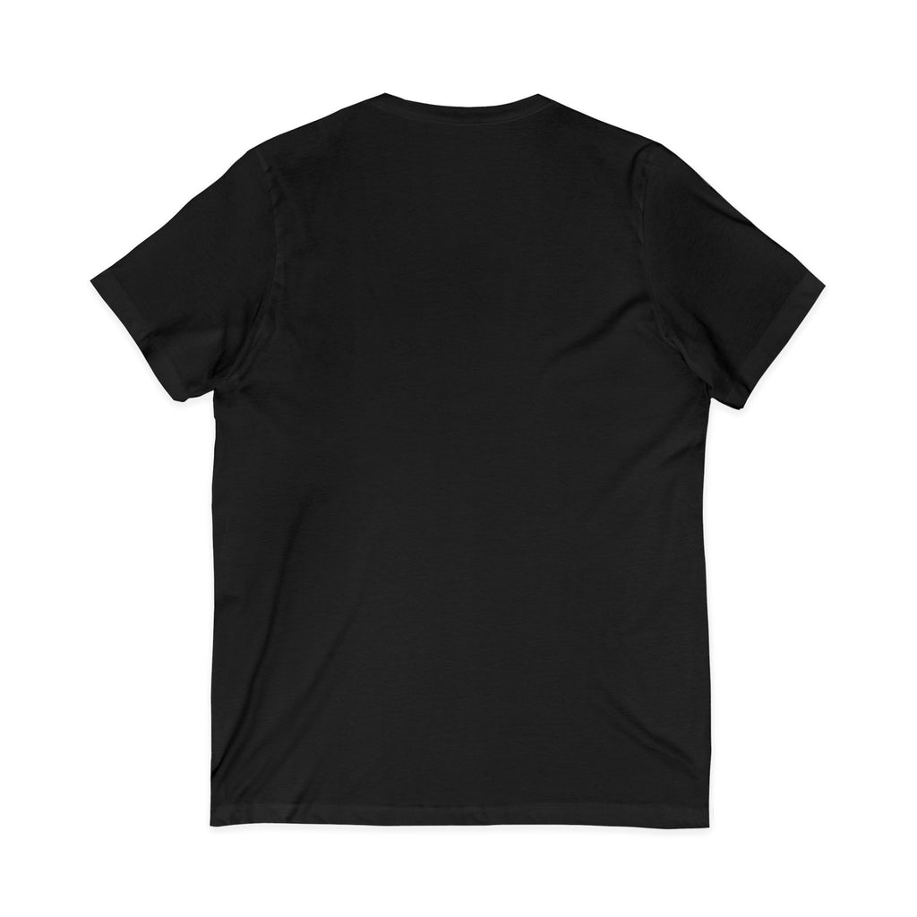 Butterfly Orb V-Neck Tee — Ethereal Black & White Butterfly Graphic
