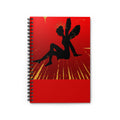 Red Fairy Silhouette Spiral Notebook