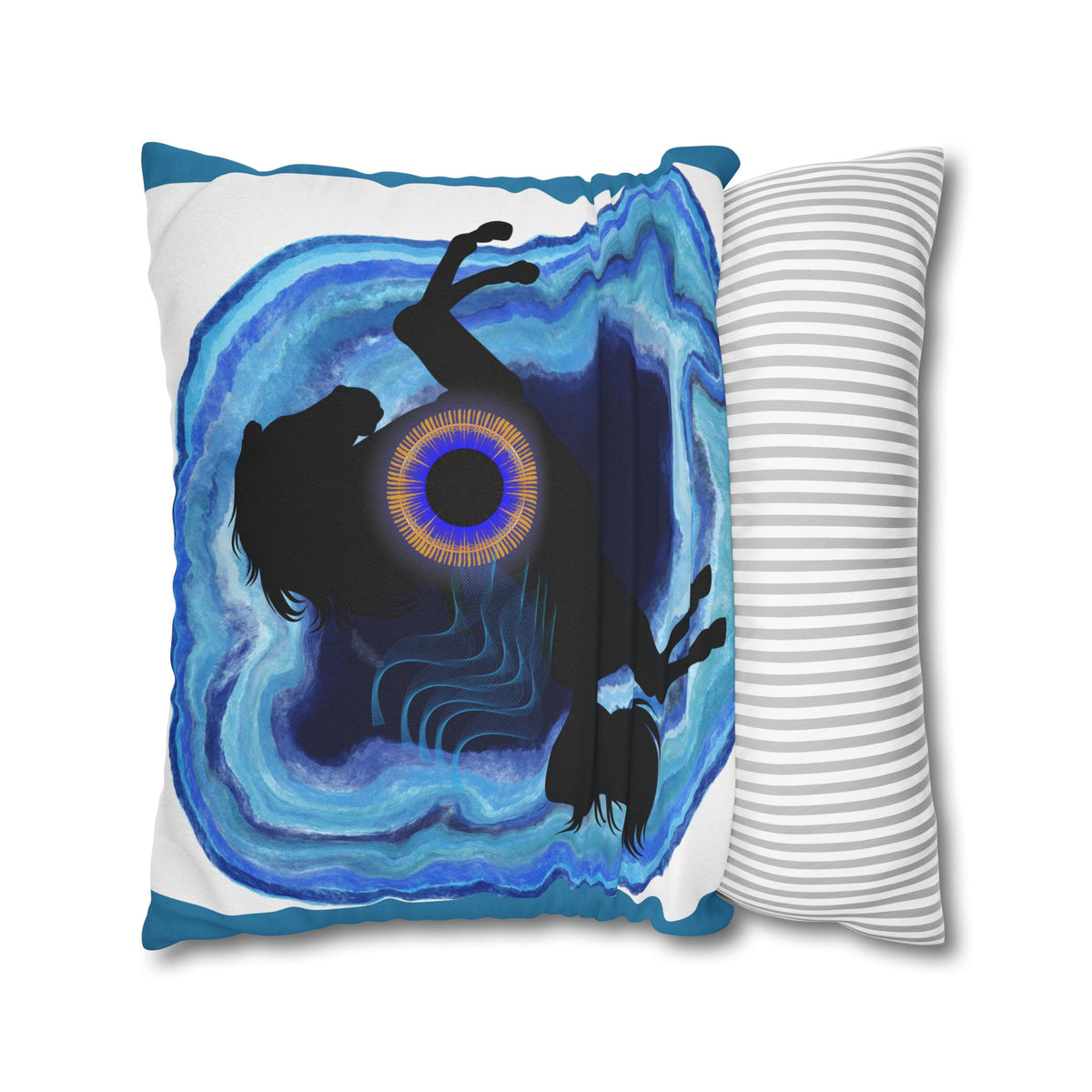 Mystical Blue Horse Square Pillowcase