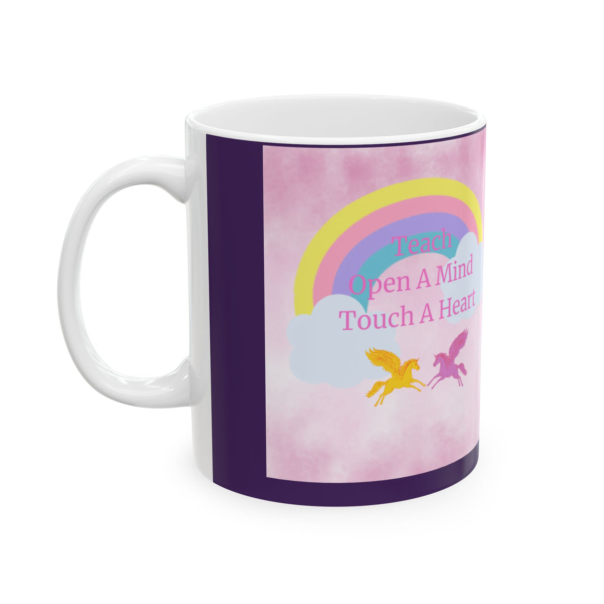 Ceramic Mug with Rainbow Fairy Affirmation Design