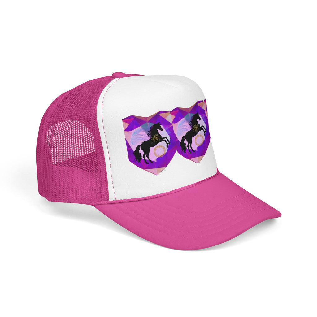 Mystical Black Cat Foam Trucker Hat