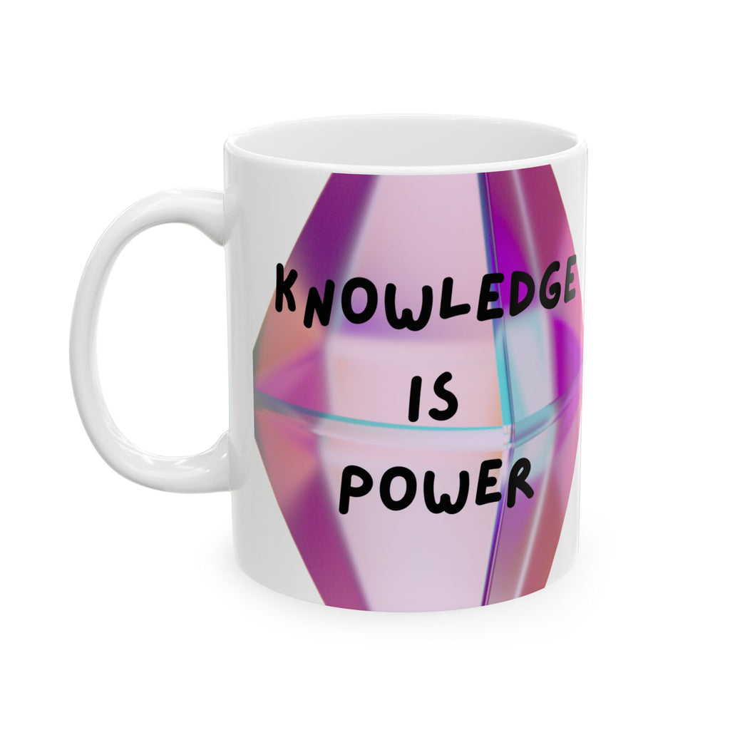 Knowledge Is Power Geometric Ceramic Mug
