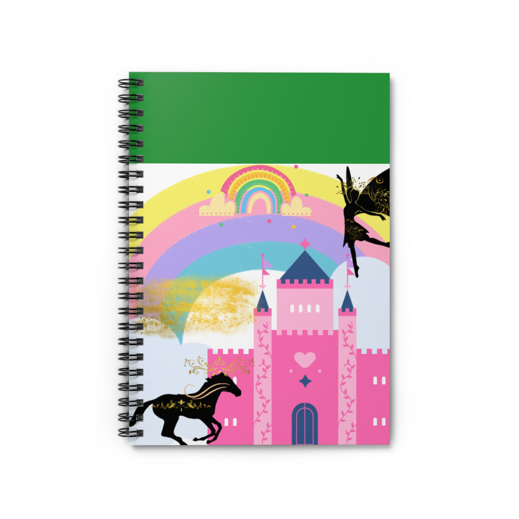 Fairytale Castle Rainbow Spiral Notebook