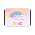Teach Open a Mind Touch a Heart Rainbow Unicorn Desk Mat