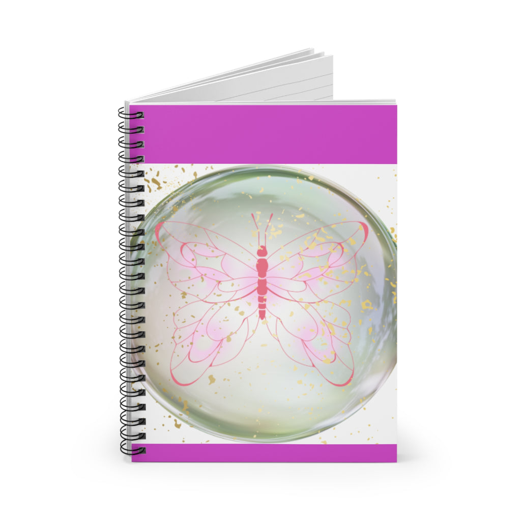 Pink Butterfly Spiral Notebook