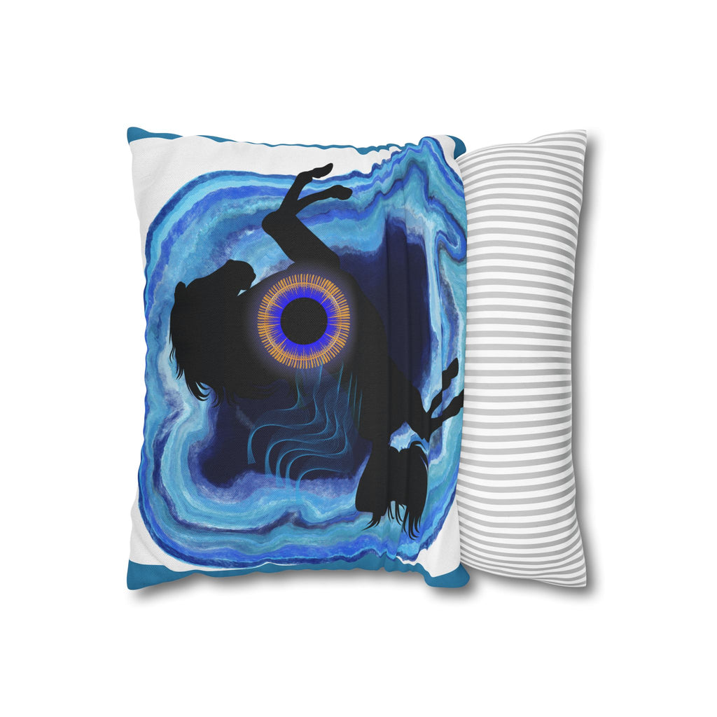 Mystical Blue Horse Square Pillowcase
