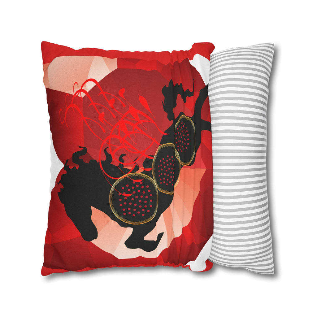 Square Pillowcase – Dynamic Breakdance DJ Music Design