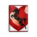 Romantic Horseback Riding Heart Spiral Notebook