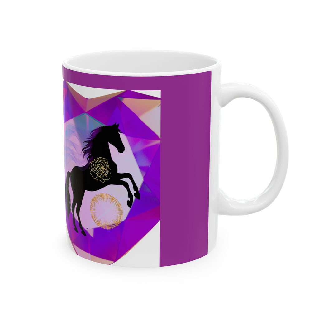 Mystical Horse Geometric Ceramic Mug