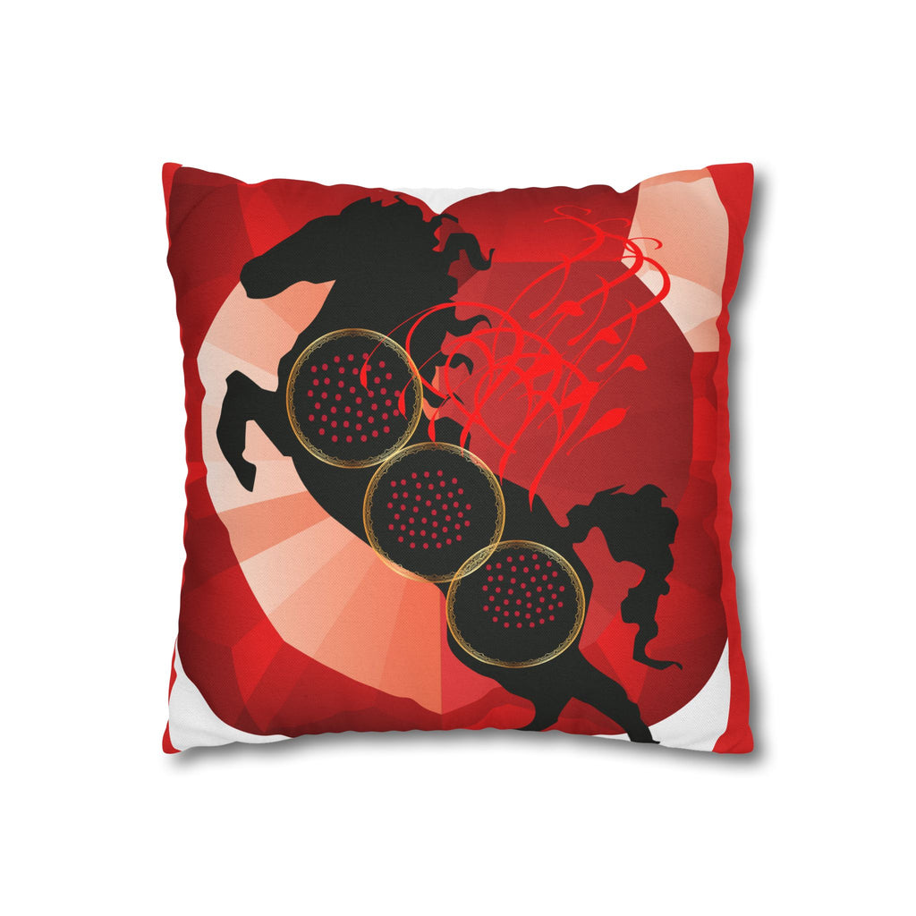 Square Pillowcase – Dynamic Breakdance DJ Music Design