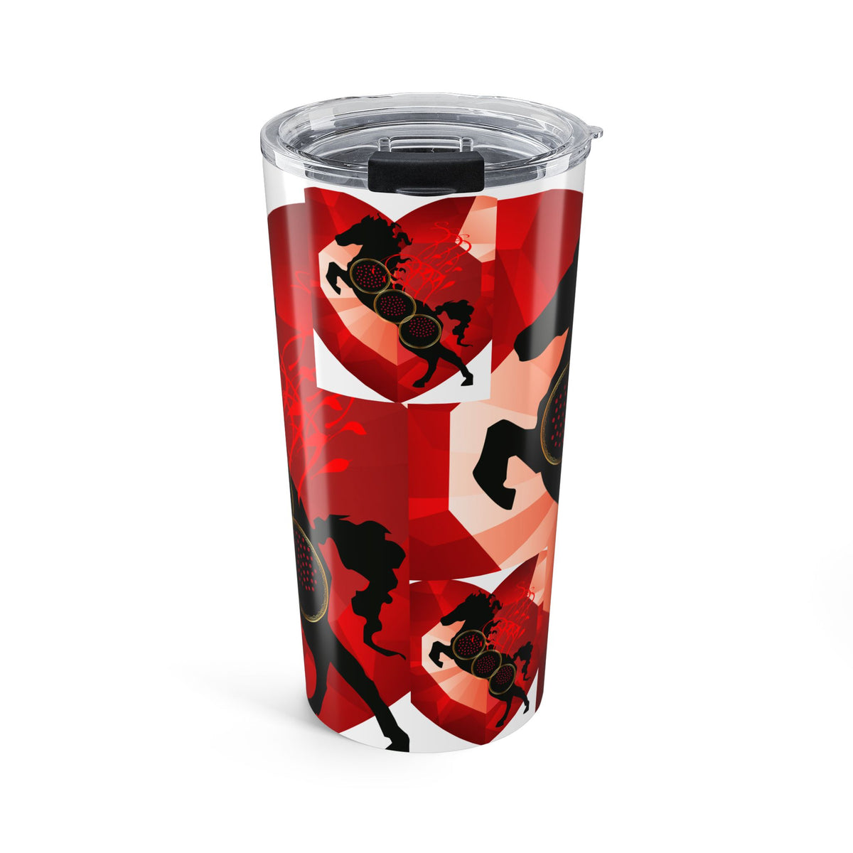 20oz Red Black Horse Tumbler