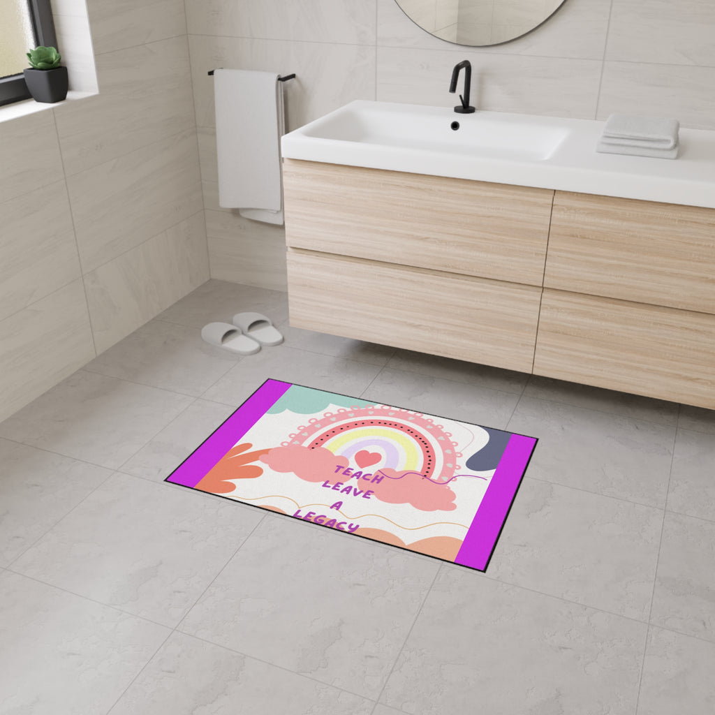 Teach, Leave a Legacy Rainbow Teacher Floor Mat