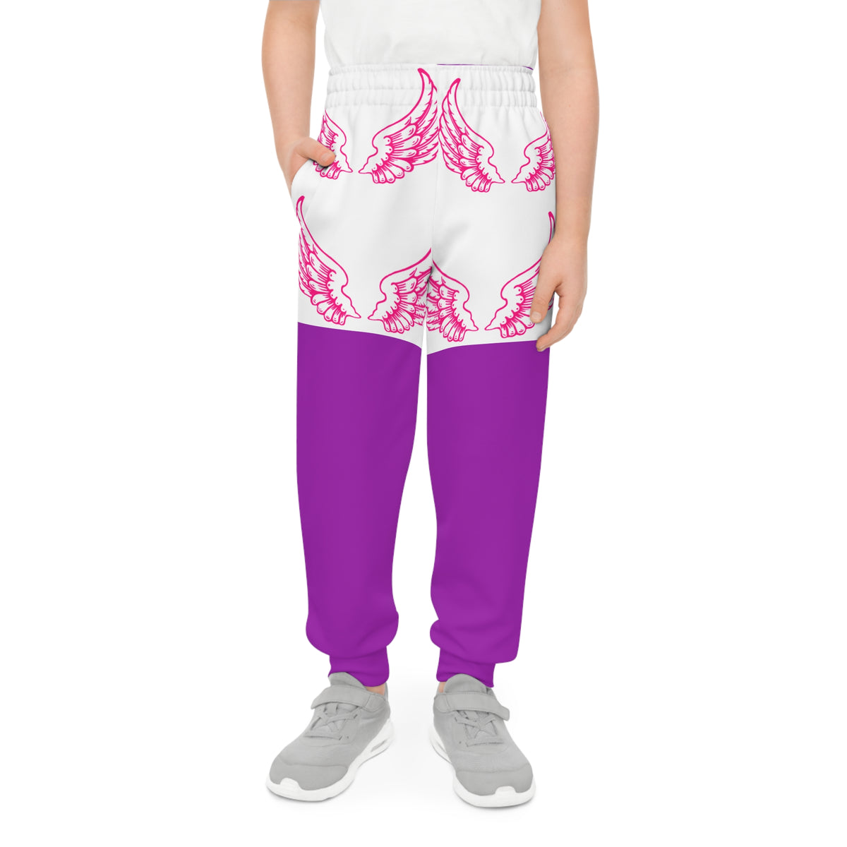 Youth Purple Angel Wings Joggers