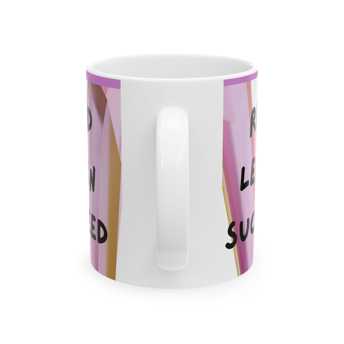 Modern Abstract Pink Geometric Ceramic Mug