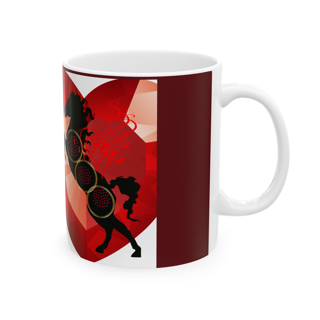 Red Ballroom Dancers Ceramic Mug