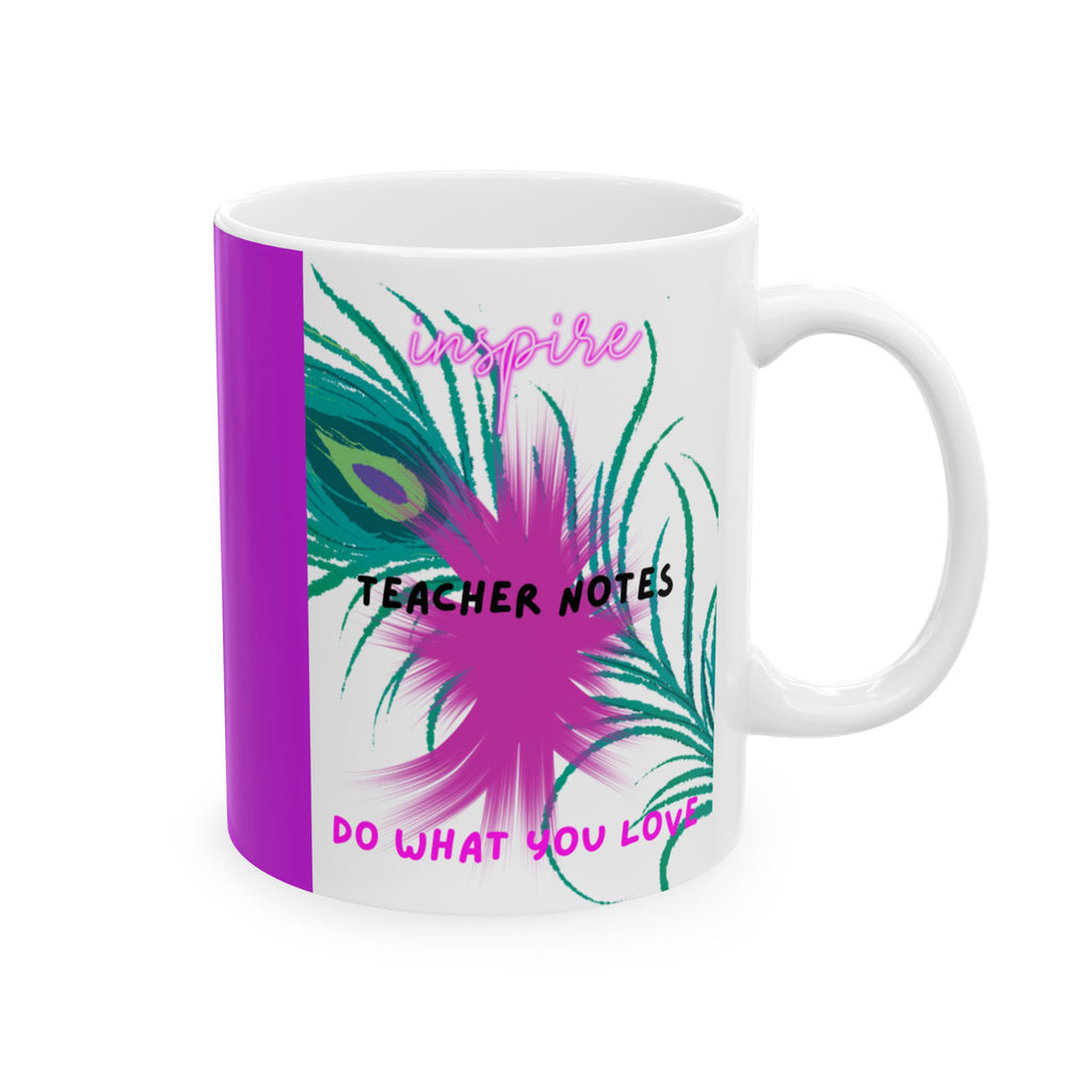 Peacock Feather Love Ceramic Mug