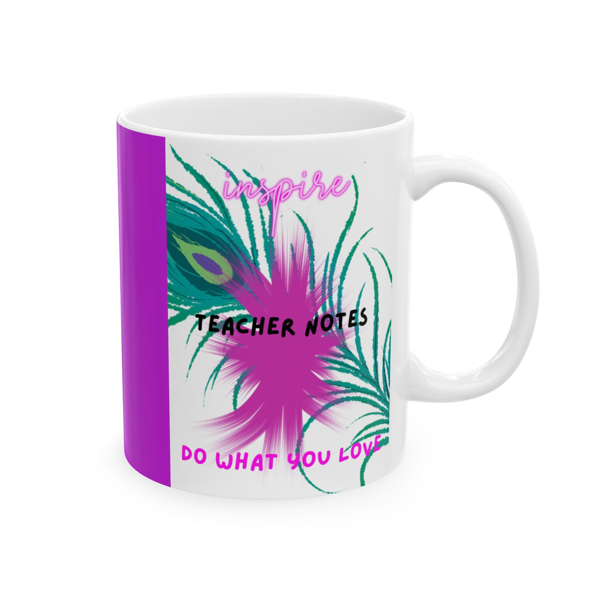Peacock Feather Love Ceramic Mug