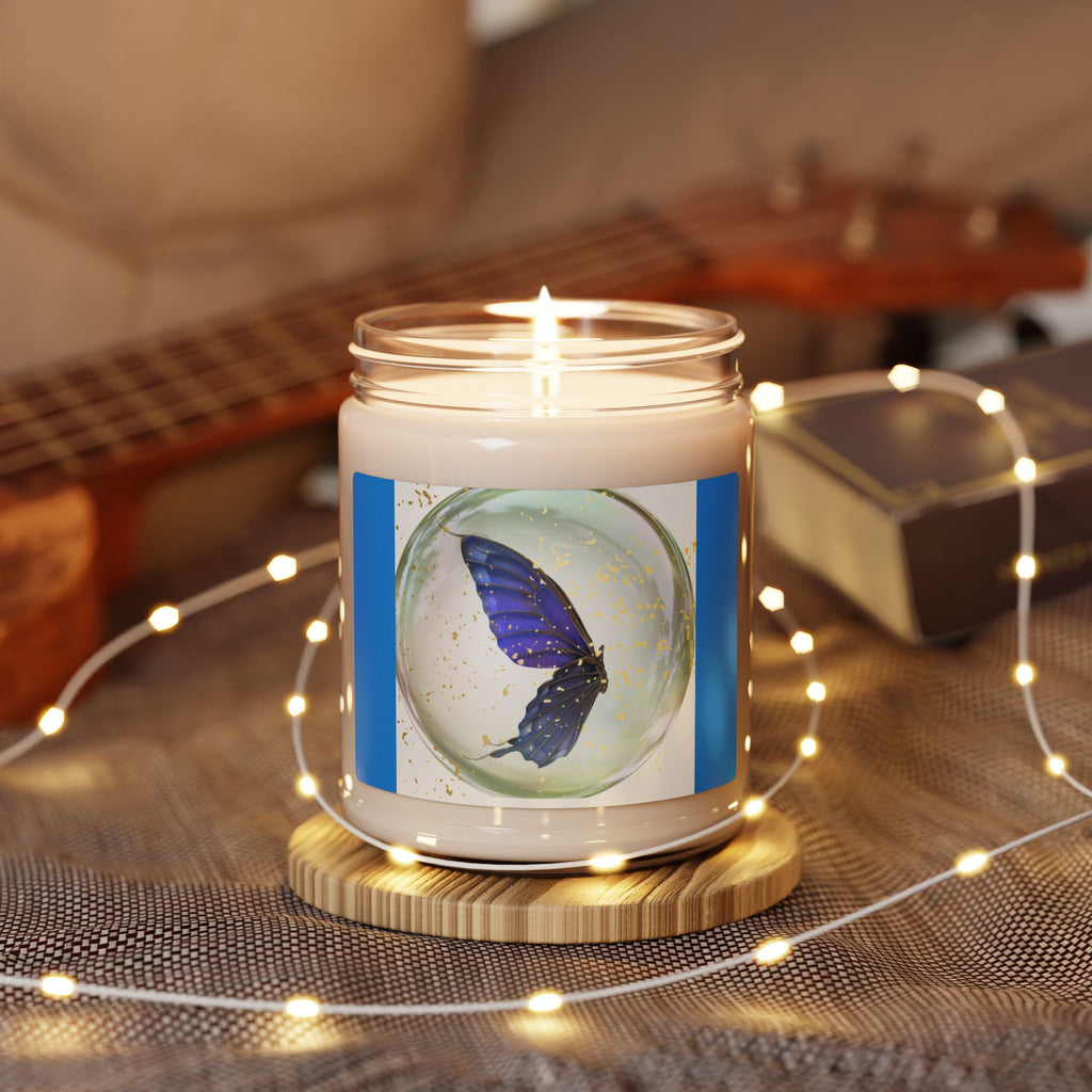 Purple Butterfly Scented Soy Candle