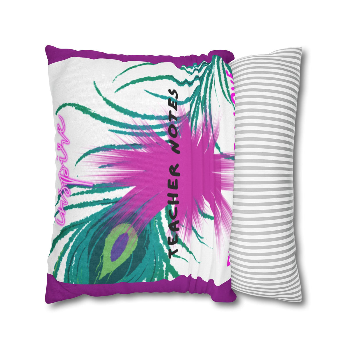 Teacher Notes Tropical Floral Square Pillowcase