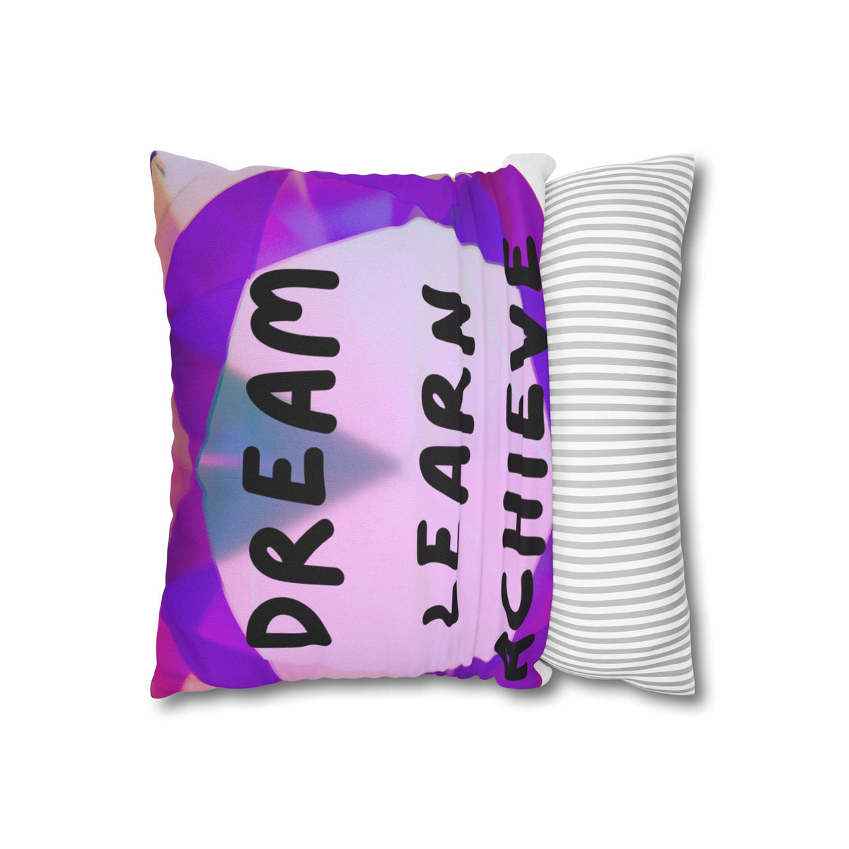 Dream Learn Achieve Inspirational Square Pillowcase