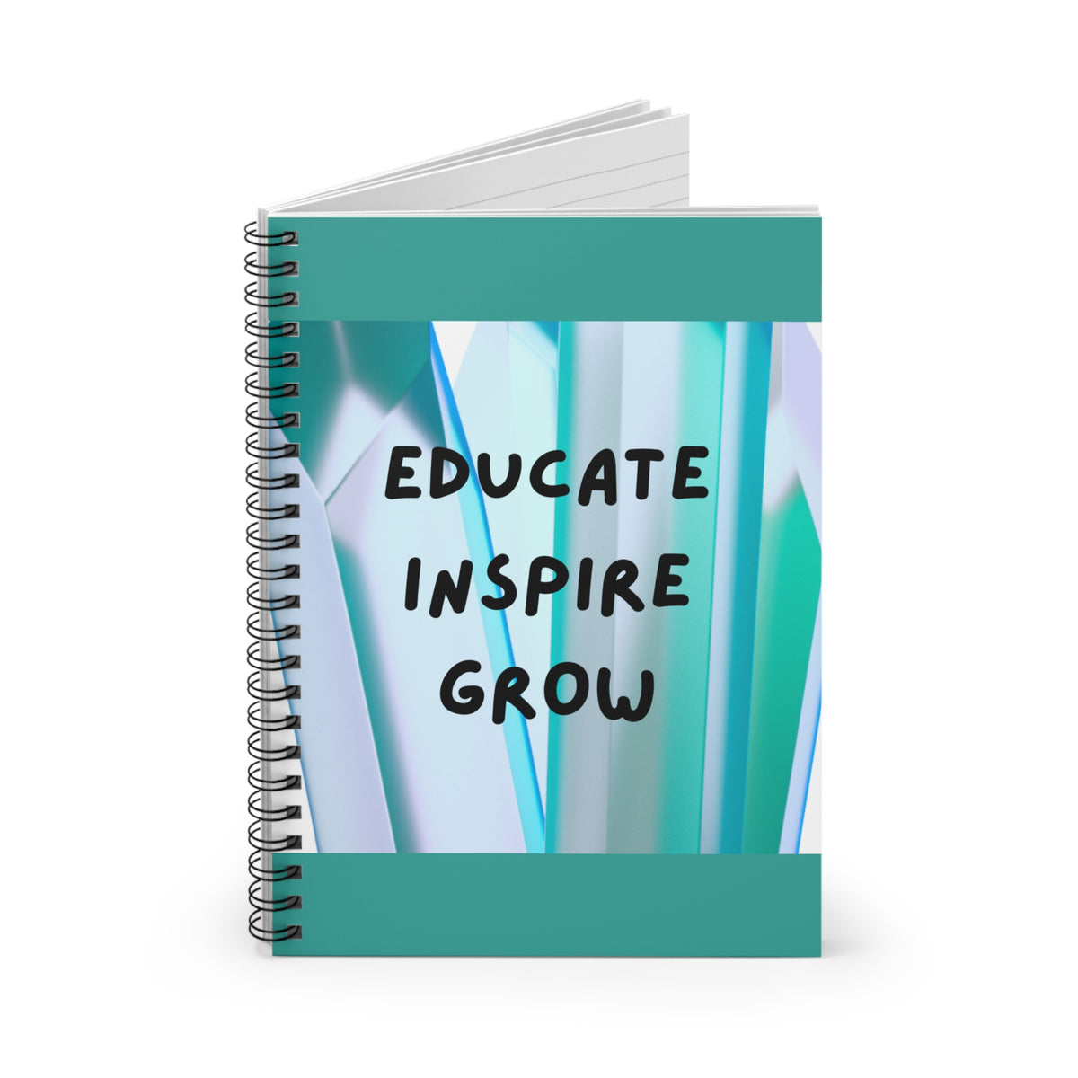 Educate Inspire Grow Ruled Spiral Notebook