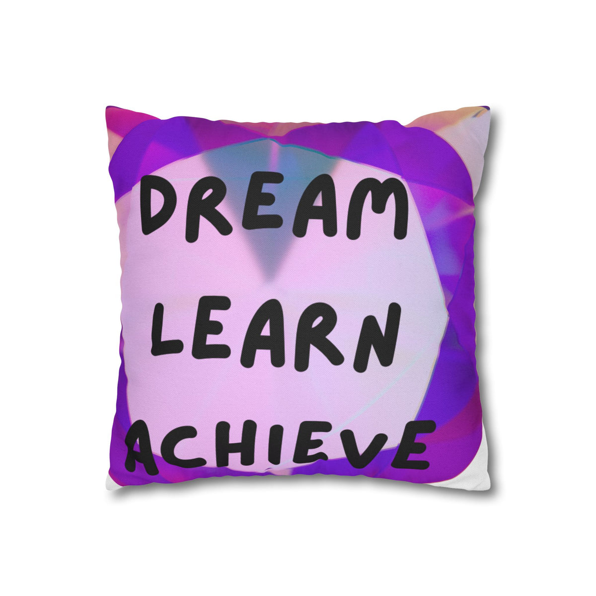 Dream Learn Achieve Inspirational Square Pillowcase