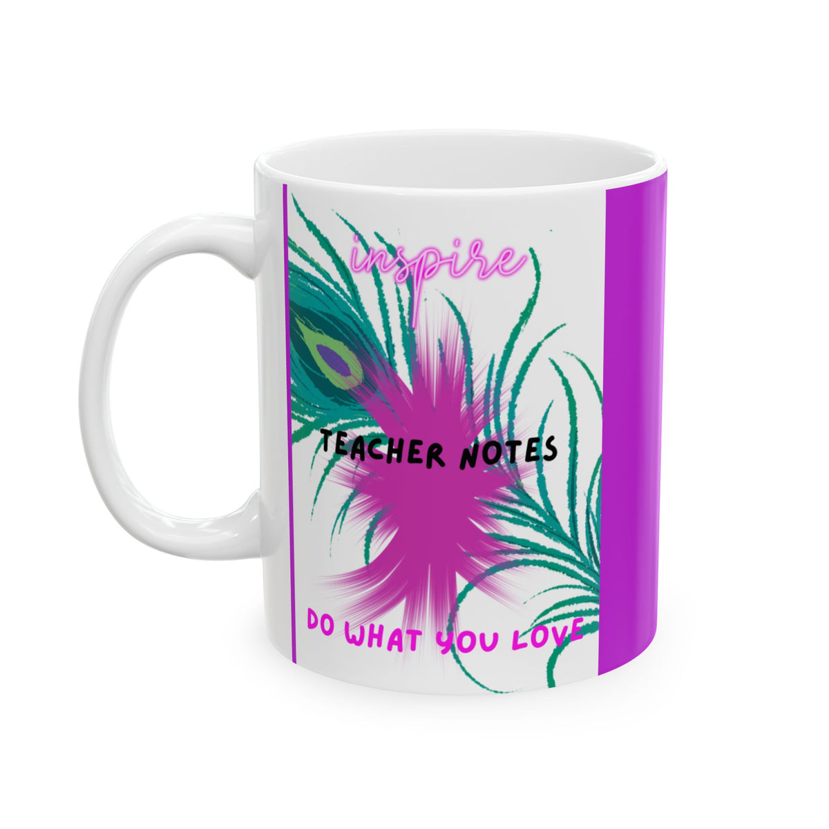 Peacock Feather Love Ceramic Mug