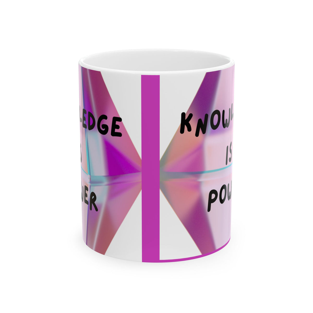Knowledge Is Power Geometric Ceramic Mug
