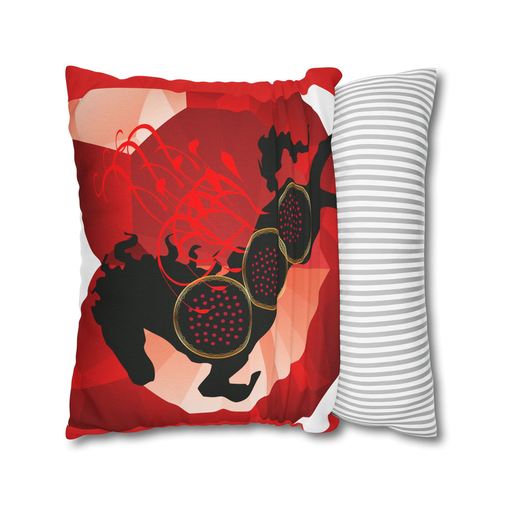 Square Pillowcase – Dynamic Breakdance DJ Music Design