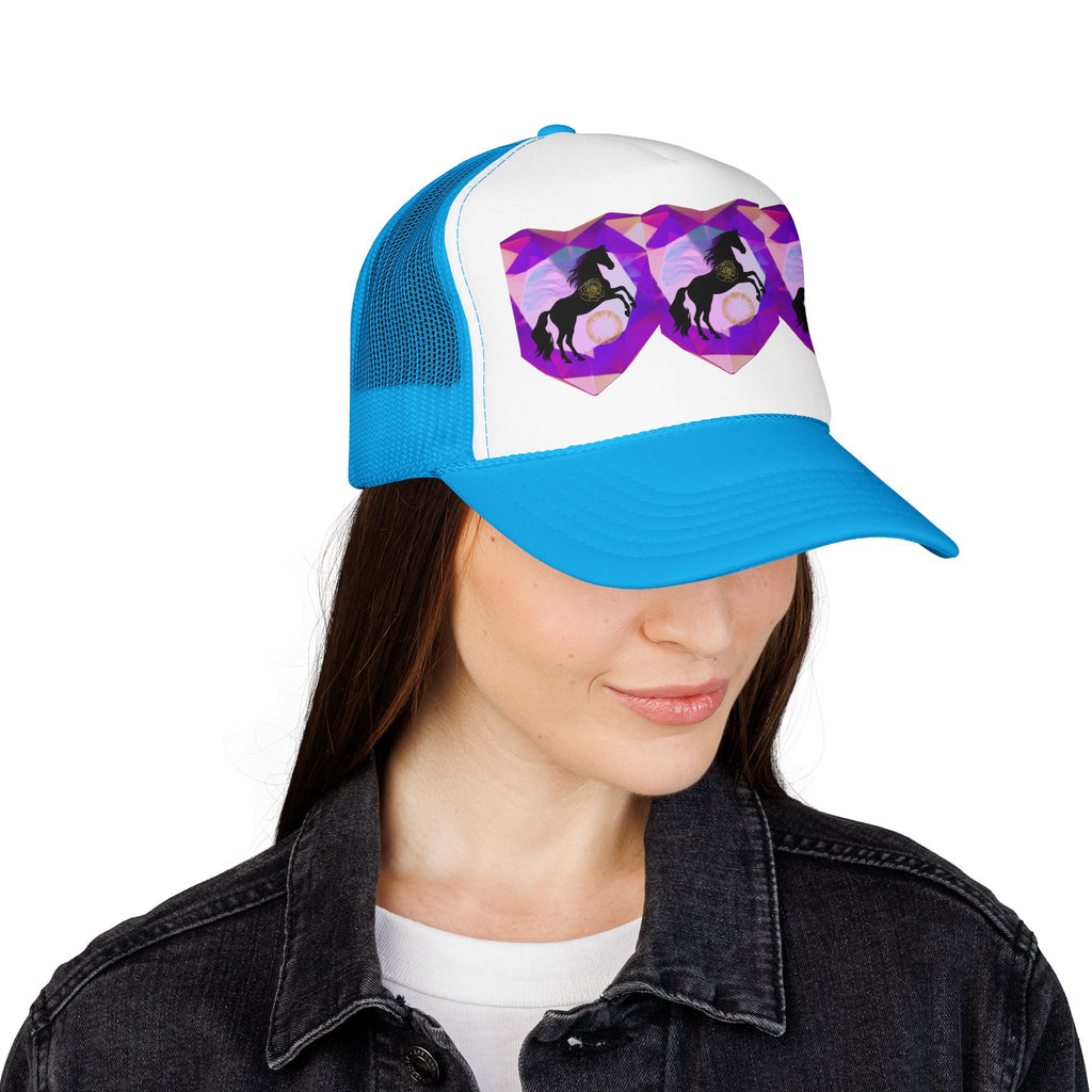 Mystical Black Cat Foam Trucker Hat