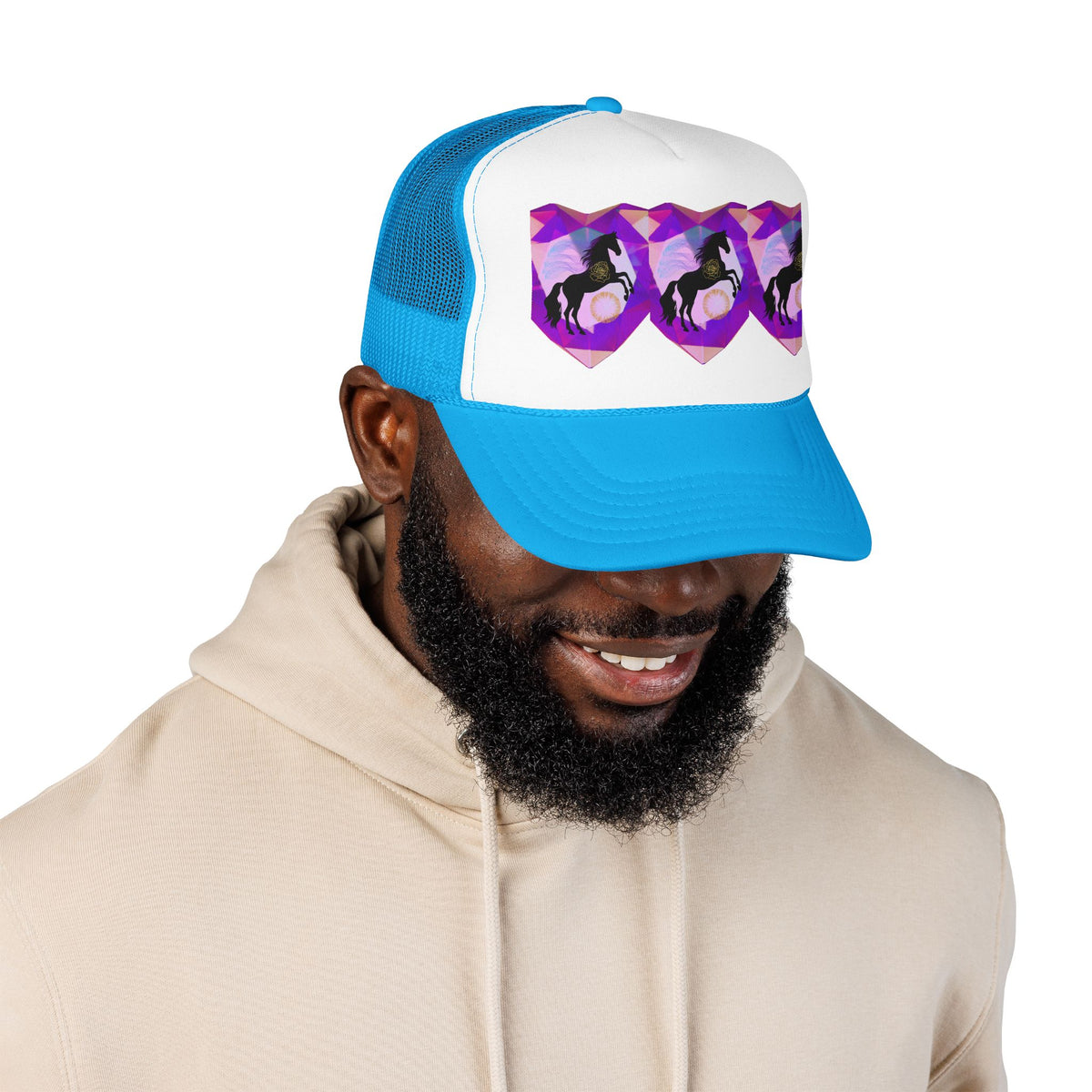 Mystical Black Cat Foam Trucker Hat
