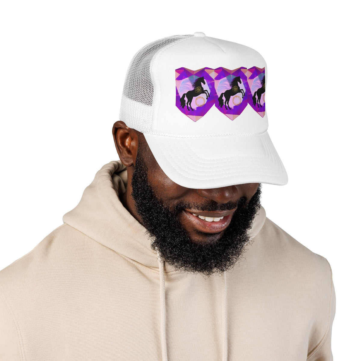 Mystical Black Cat Foam Trucker Hat