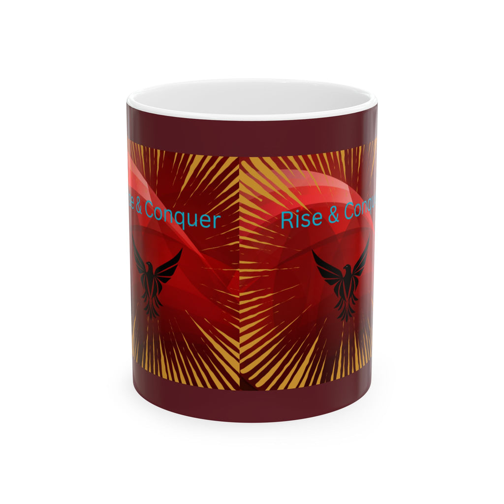 Rise & Conquer Inspirational Ceramic Mug
