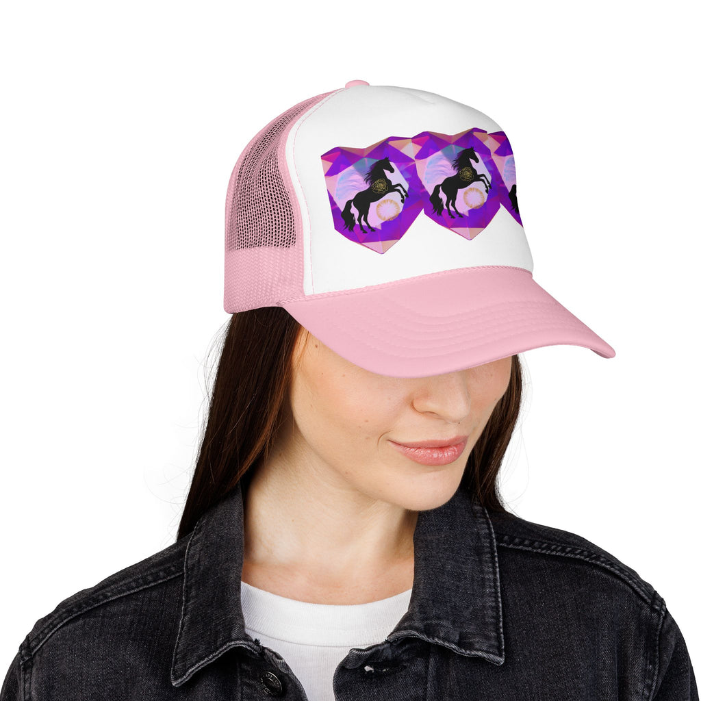 Mystical Black Cat Foam Trucker Hat