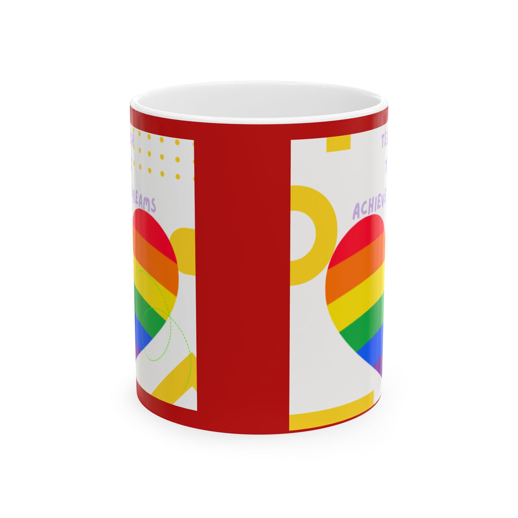Pride Rainbow Heart Ceramic Mug