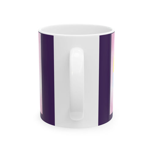 Ceramic Mug with Rainbow Fairy Affirmation Design