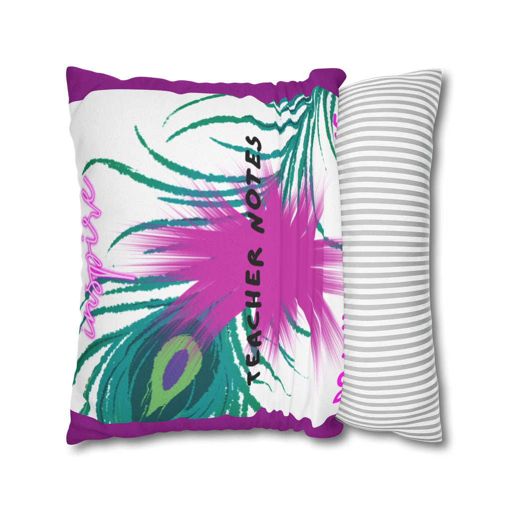 Teacher Notes Tropical Floral Square Pillowcase