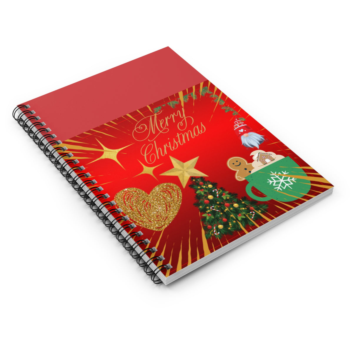 Merry Christmas Holiday Spiral Notebook