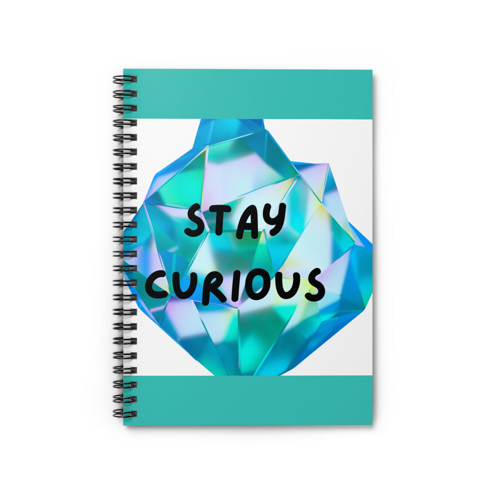 Stay Curious Geometric Crystal Spiral Notebook