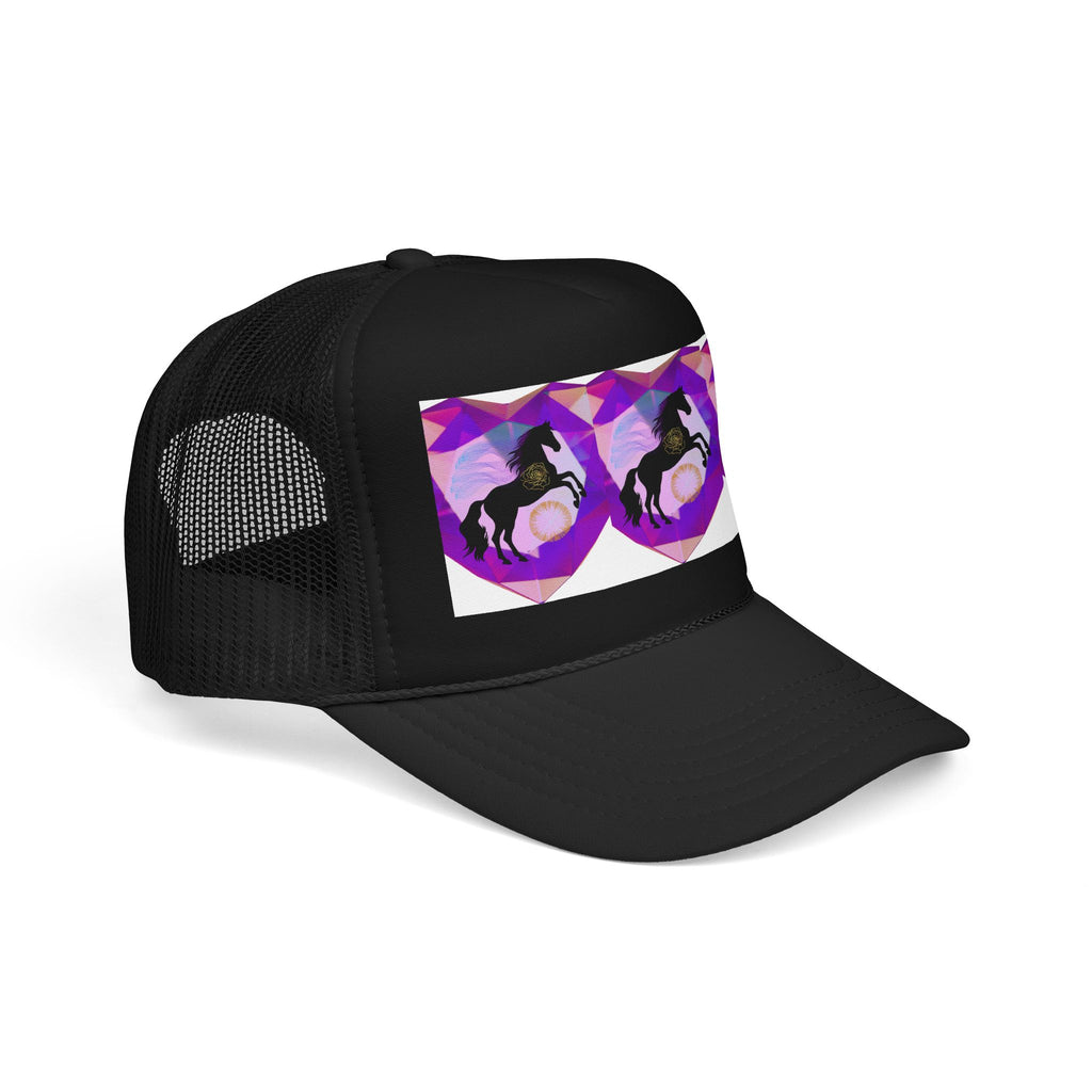 Mystical Black Cat Foam Trucker Hat