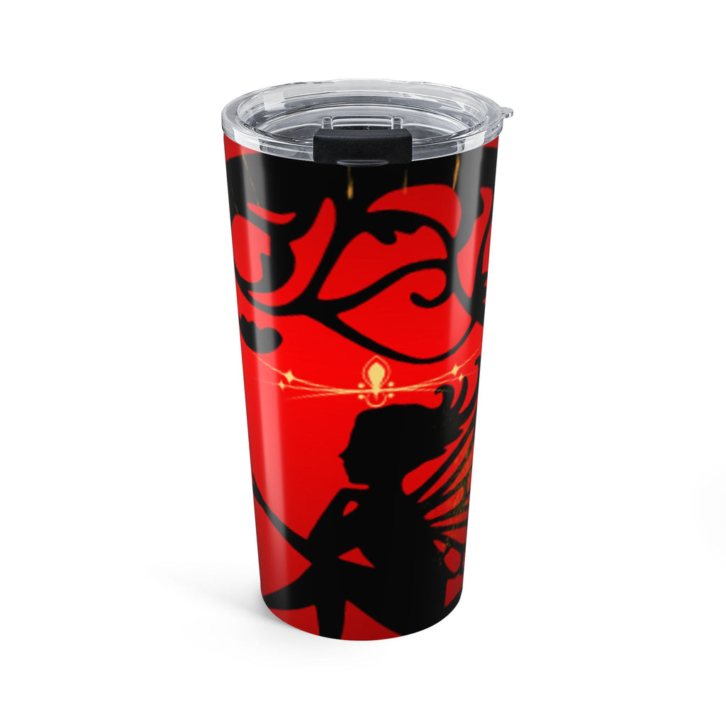 20oz Red Japanese-Inspired Geometric Tumbler