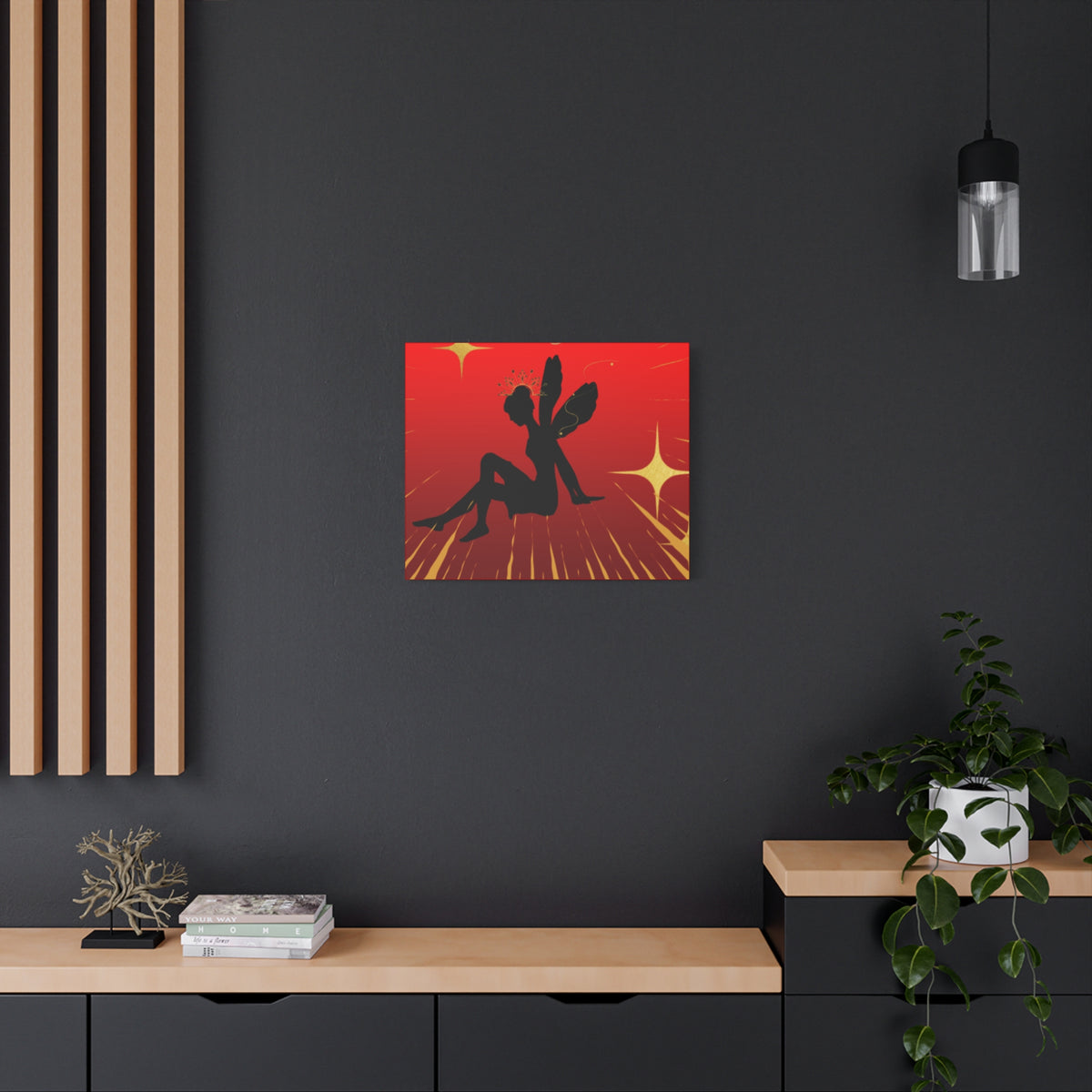 Fairy Silhouette Matte Canvas Wall Art