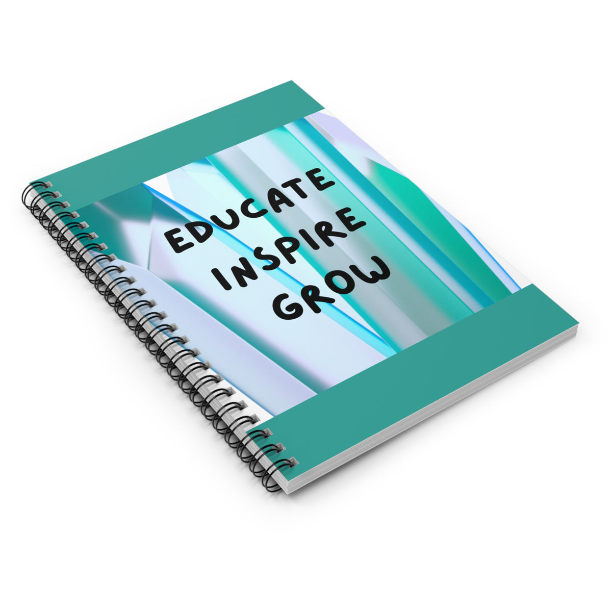 Educate Inspire Grow Ruled Spiral Notebook