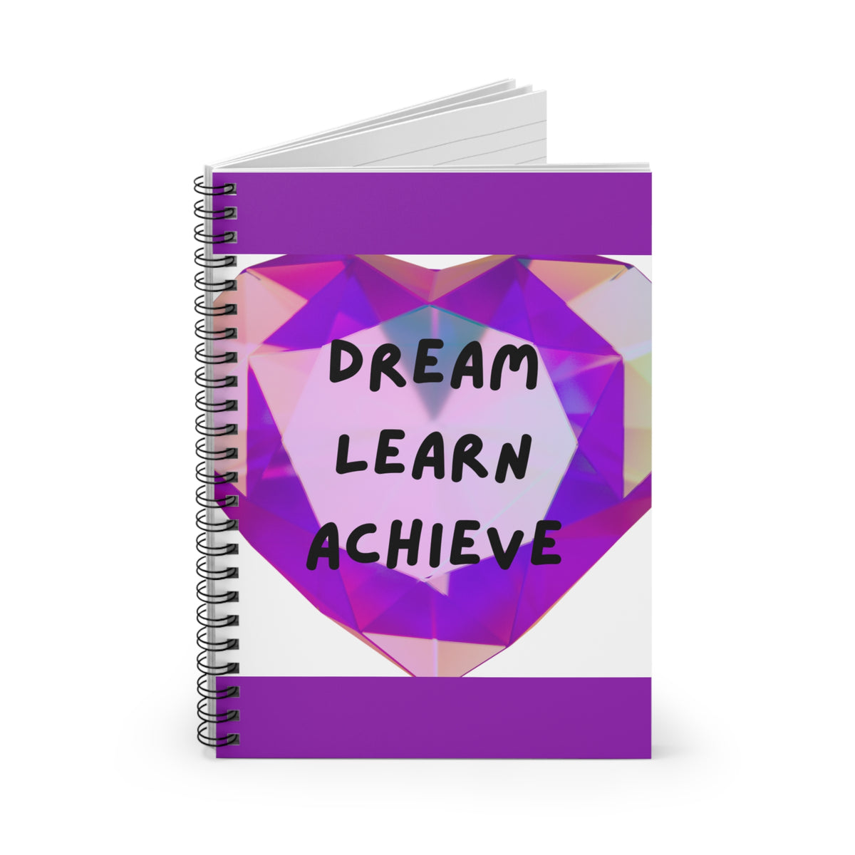 Dream Learn Achieve Inspirational Spiral Notebook