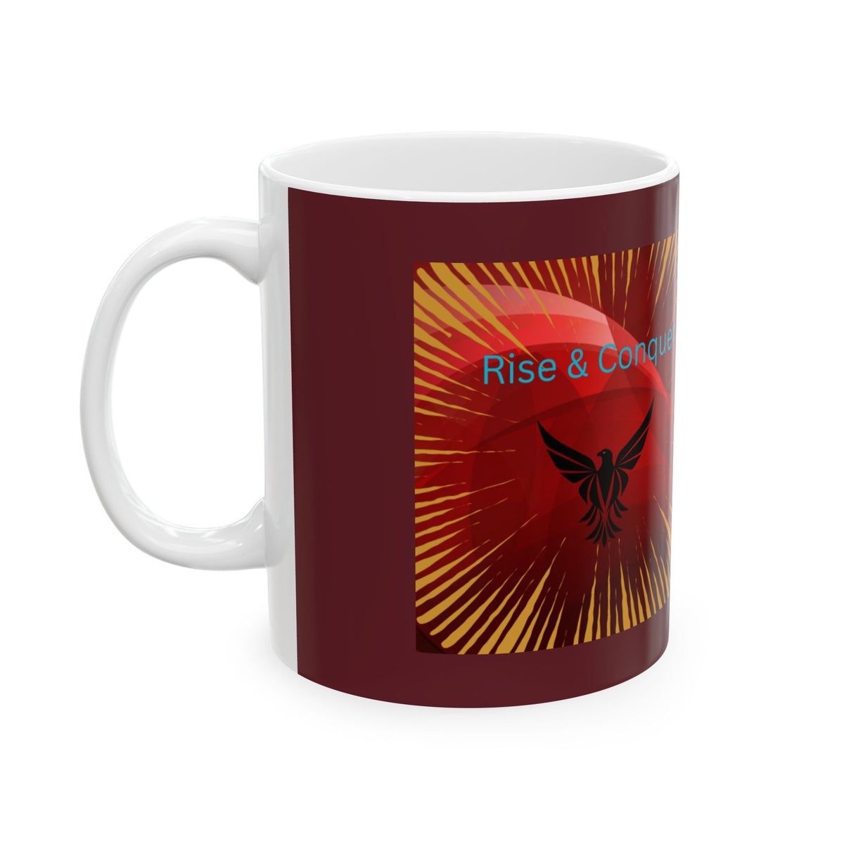 Rise & Conquer Inspirational Ceramic Mug